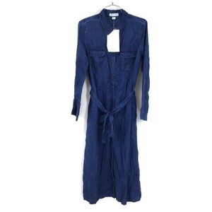 VINTAGE NWT Coldwater Creek Women's Blue Denim Shirt Dress - Size PS Tencil